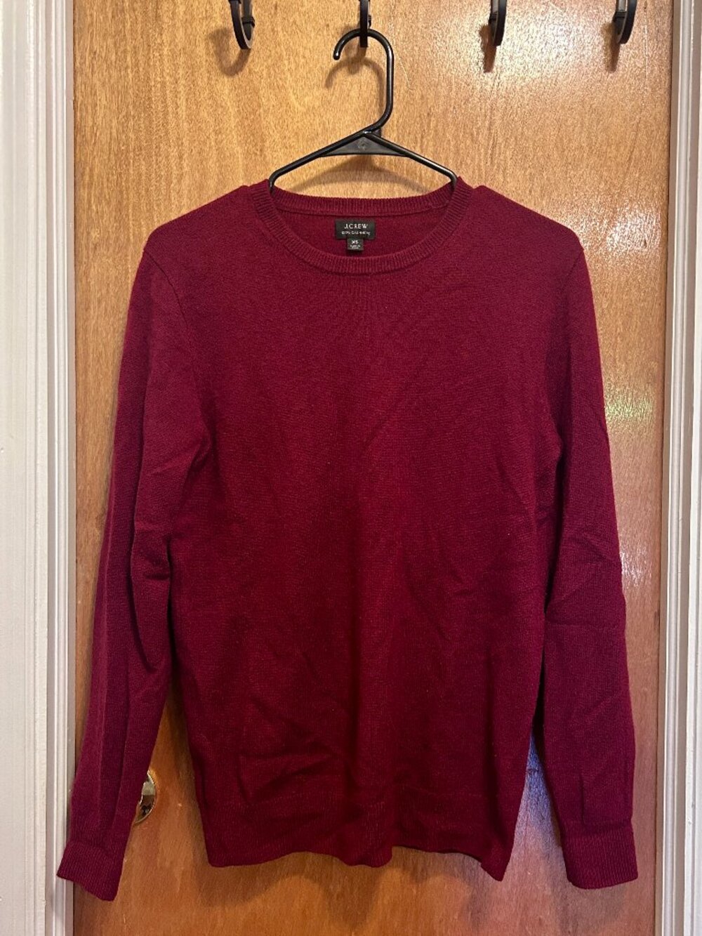 Maroon 100% cashmere sweater XS J. Crew dark red